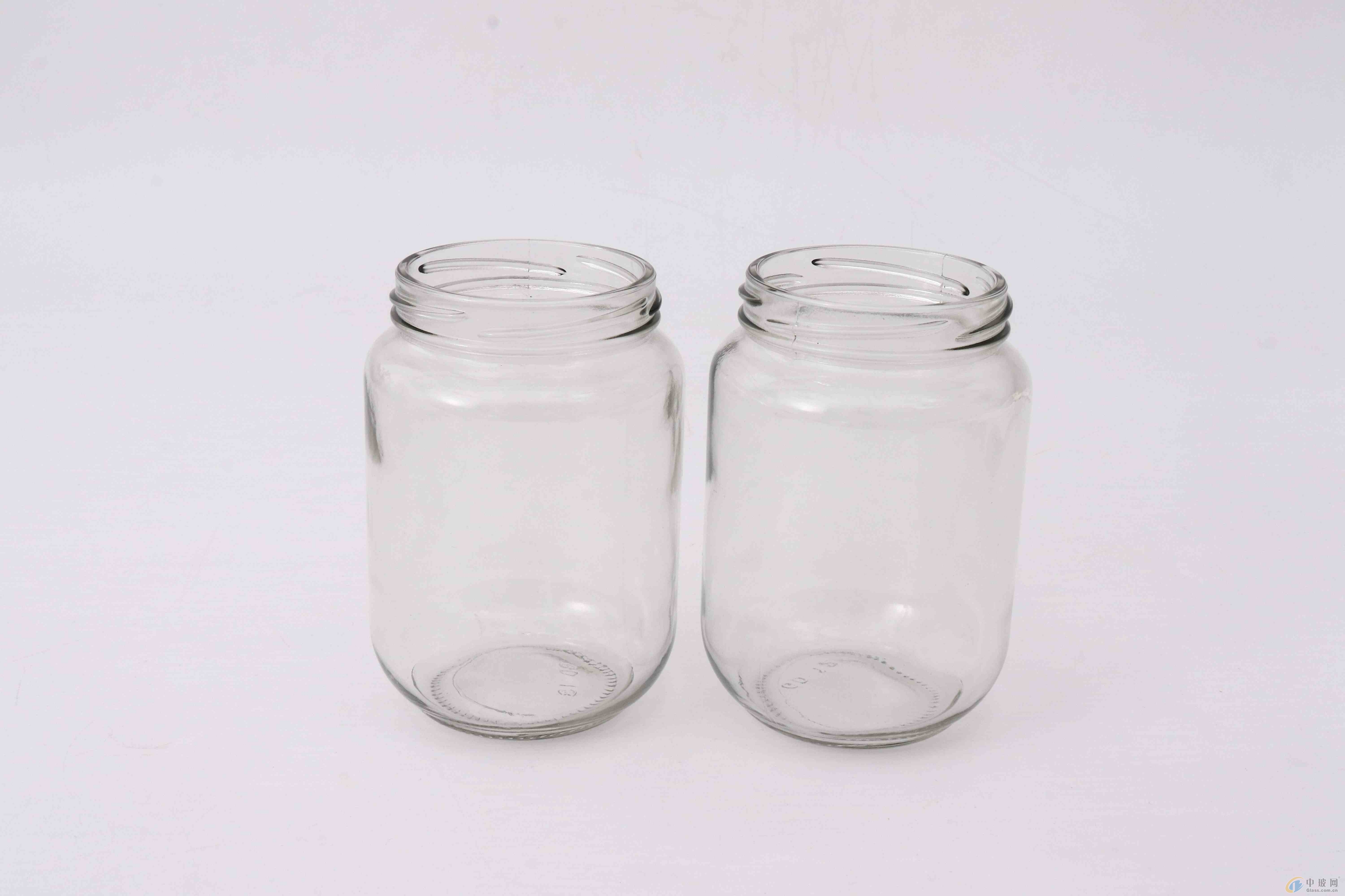 青岛耀恩玻璃制品厂家供应480ml水果罐头透明玻璃瓶