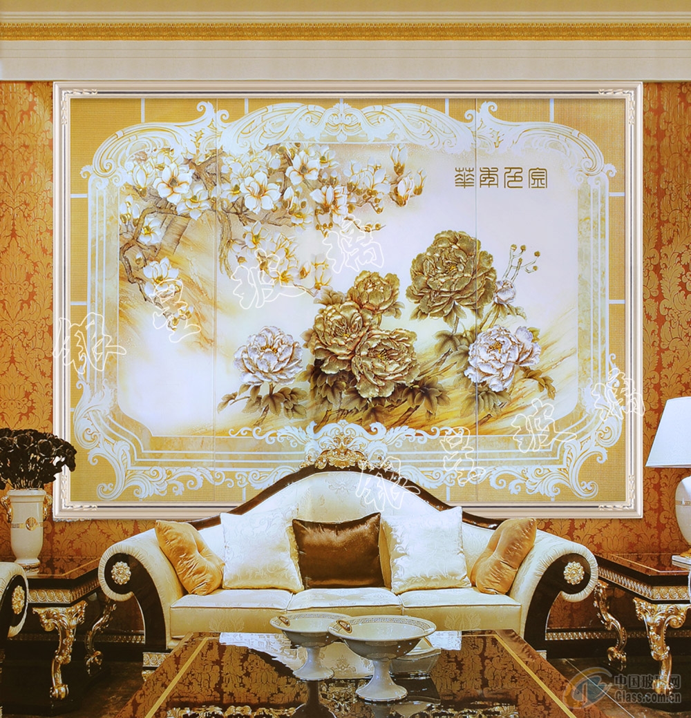 深圳强化艺术玻璃背景墙