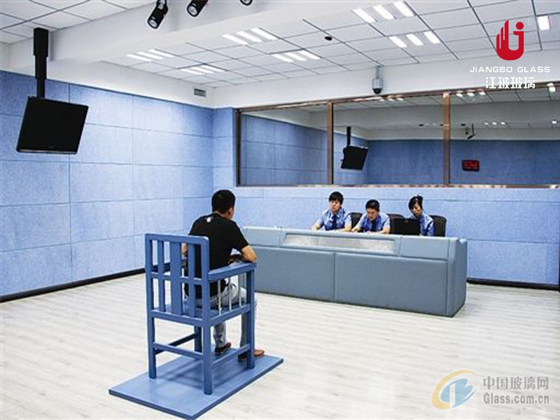 江玻定制 审讯室玻璃 辨认室玻璃 监控室单反玻璃