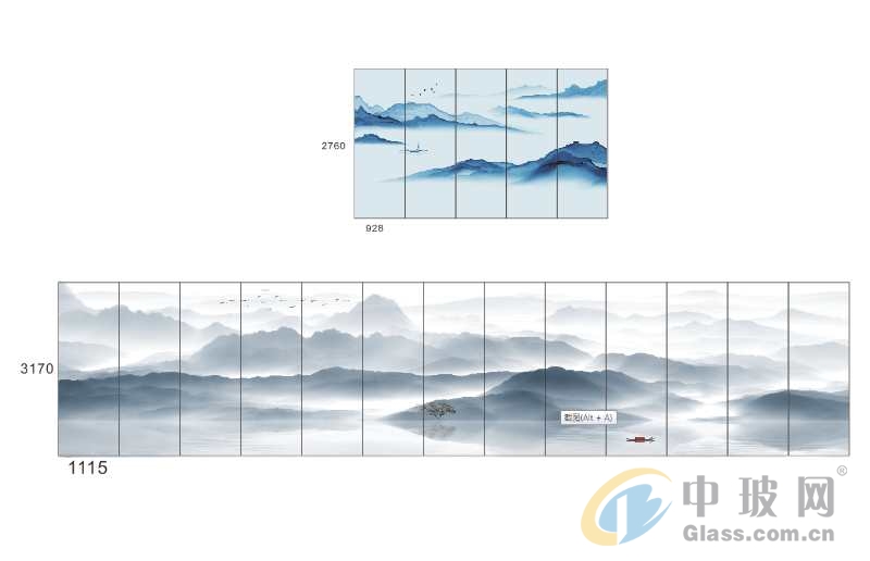 装饰玻璃 河南6毫米5毫米山水画夹丝夹绢玻璃钢化 发布时间 2020年