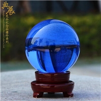 蓝色水晶球供应，水晶办公商务赠送礼品，公司周送客户留念