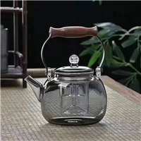 玻璃煮茶壺耐高溫家用燒水壺泡茶壺茶水分離提梁壺煮茶器茶具套裝