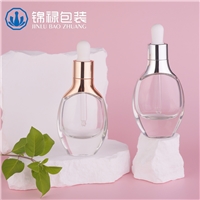 化妝品玻璃瓶30ml扁款精油瓶現(xiàn)貨厚底精華原液瓶30ml護(hù)膚品瓶