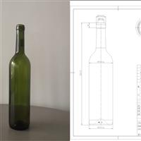 750ml墨綠色葡萄酒瓶