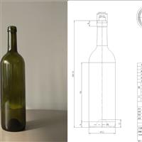 750ml墨绿色葡萄酒瓶