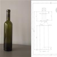 500ml高等墨绿色葡萄酒瓶