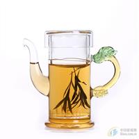 手工吹制高硼硅玻璃壺 功夫壺 中國傳統(tǒng)風(fēng)龍把壺