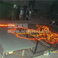 LED发光玻璃 中国地图 光电玻璃