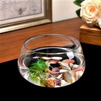 創(chuàng)意魚缸高等玻璃花瓶圓形水培