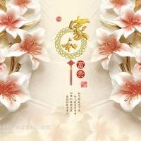 藝術(shù)玻璃冰晶畫背景墻