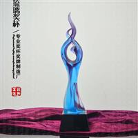 傳承中國(guó)獎(jiǎng)杯，水晶琉璃獎(jiǎng)杯