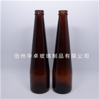 滄州華卓加工制作450ml棕色酒瓶 玻璃酒瓶 飲料玻璃瓶 