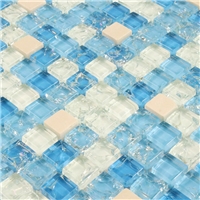 水晶玻璃冰裂马赛克  游泳池浴室卫生间专项使用