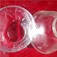 玻璃碗厂家供应优质高白料雕刻玻璃碗