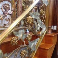 铜不锈钢玻璃楼梯扶手护栏价格高度效果图片安装