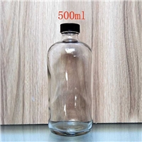 16oz透明波士顿瓶 玻璃洗手液瓶 500ml喷雾瓶药瓶