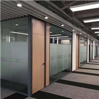 西安办公高隔断、钢化玻璃隔断、百叶铝框隔断型材