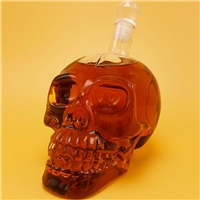 骷髅造型玻璃酒瓶异形头骨造型玻璃酒瓶