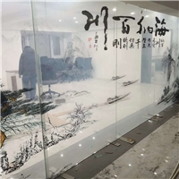 水墨畫(huà)霧化玻璃，水墨畫(huà)電控調光玻璃廠(chǎng)