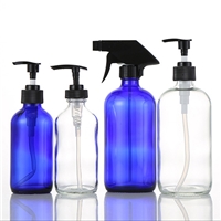 透明洗手液玻璃瓶 棕色洗手液瓶 蓝色喷乳瓶