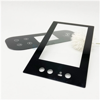 椭圆形丝印玻璃 2.0高清人脸识别可防眩AG处理扫码玻璃