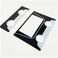 圆形CNC钻孔丝印玻璃 电子设备透明显示窗丝印玻璃
