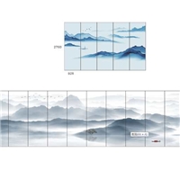 河南6毫米5毫米山水畫夾絲夾絹玻璃鋼化
