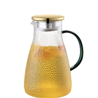 耐热玻璃水壶茶壶凉水壶钻石壶不锈钢盖子新款大容量