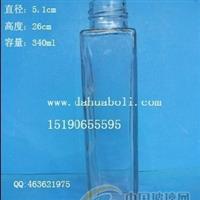 340ml方形果汁飲料玻璃瓶,果茶瓶