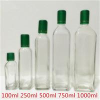 供應(yīng)500ml透明橄欖油玻璃瓶