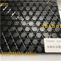 車(chē)刻白玉麒麟玻璃定制
