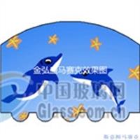 水晶玻璃景馬賽克觀泳池